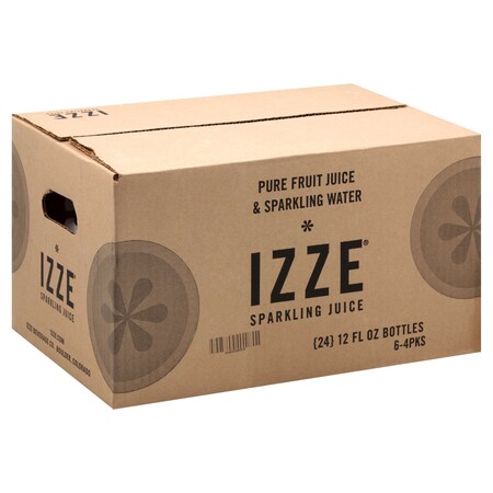Izze IZZE Sparkling Peach Juice Beverage 12 fl. oz. Glass Bottles, PK24 00310
